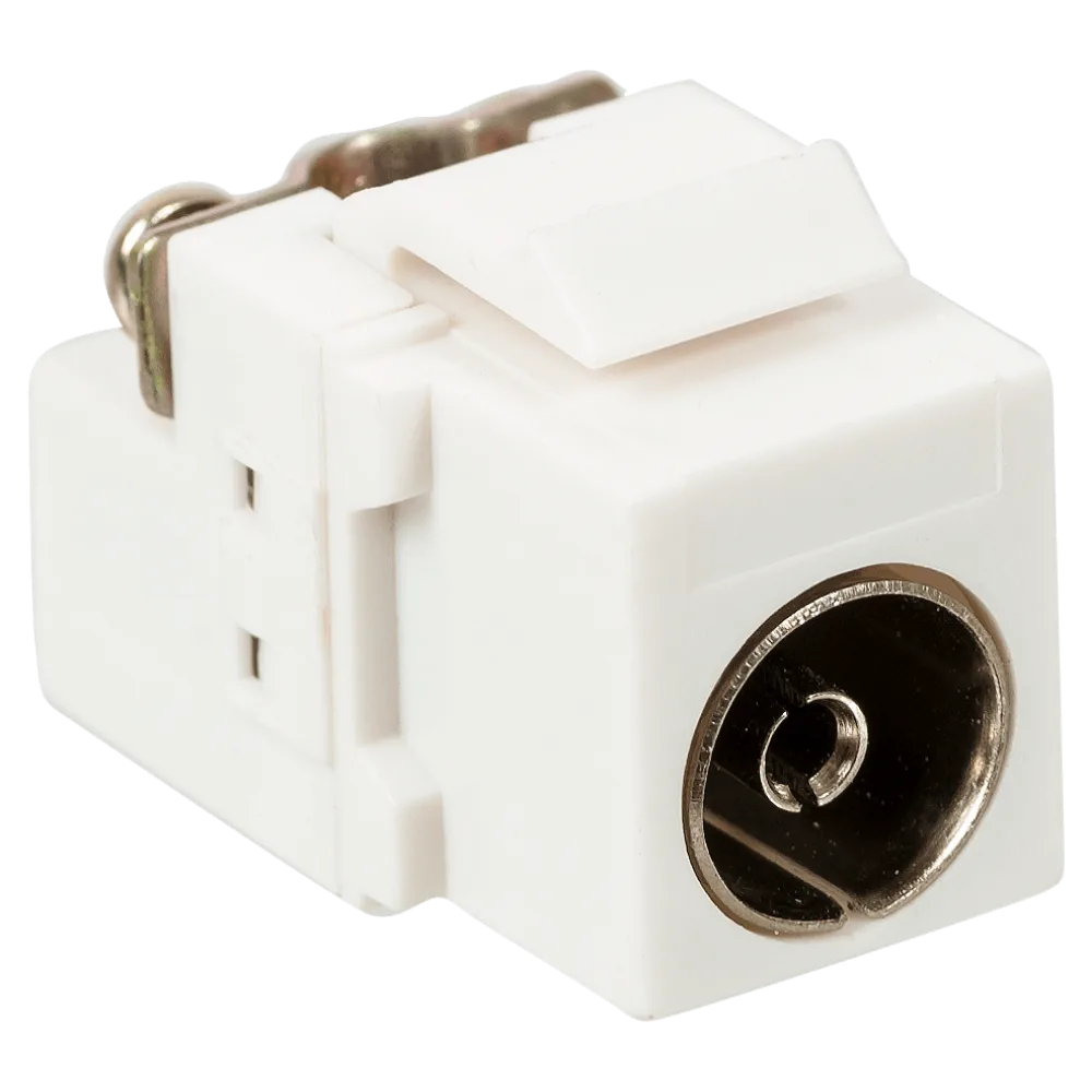 Модуль LANMASTER Keystone, TV-розетка, винтовое соединение, белый