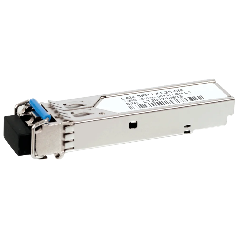 Модуль LANMASTER SFP LX 20 км, 1310нм, SM, duplex LC, 1.25Gbps, DDM, Cisco