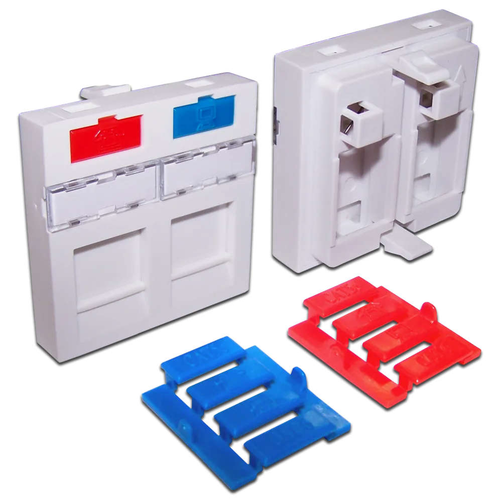 Вставка LANMASTER 45x45 на 2 кейстоуна