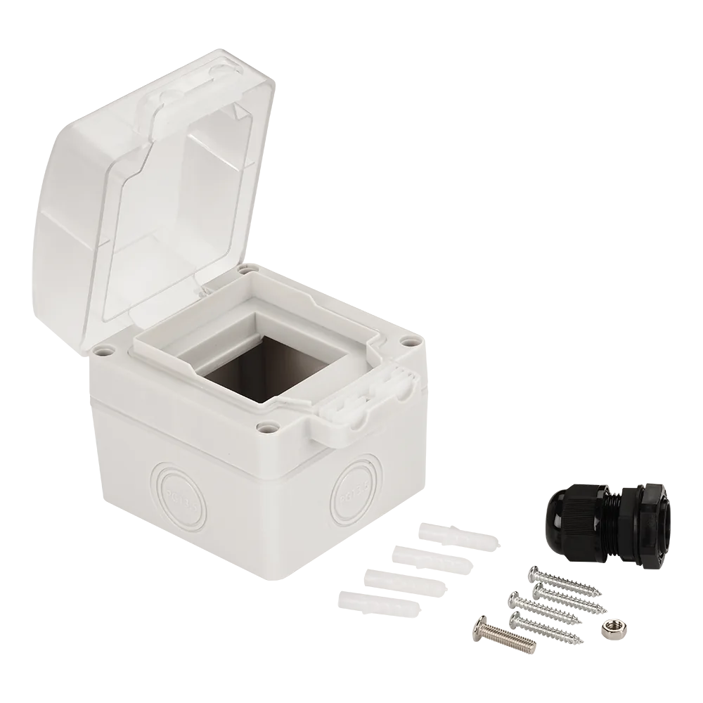 Настенный бокс LANMASTER IP64 под 1 модуль Mosaic 45x45 мм