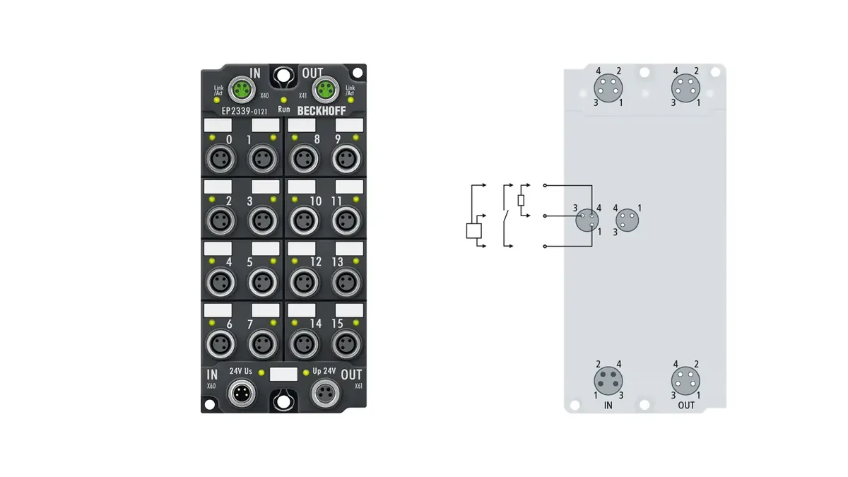 Блок EtherCAT Beckhoff EP2339-0121